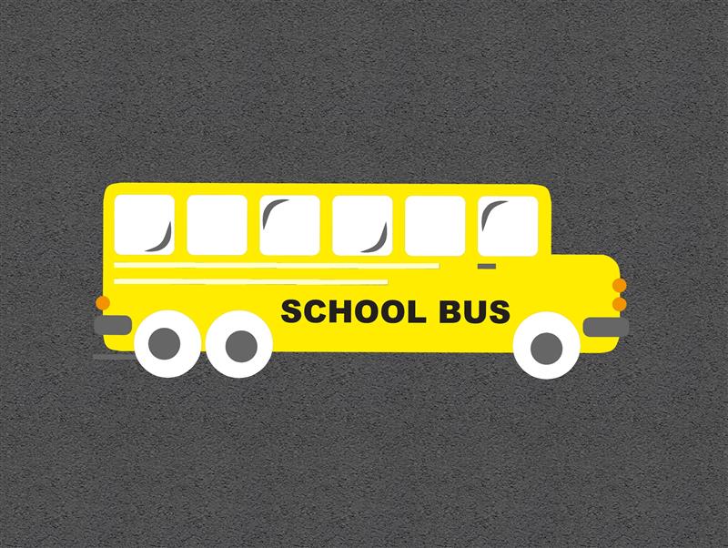 Technical render of a School Bus
